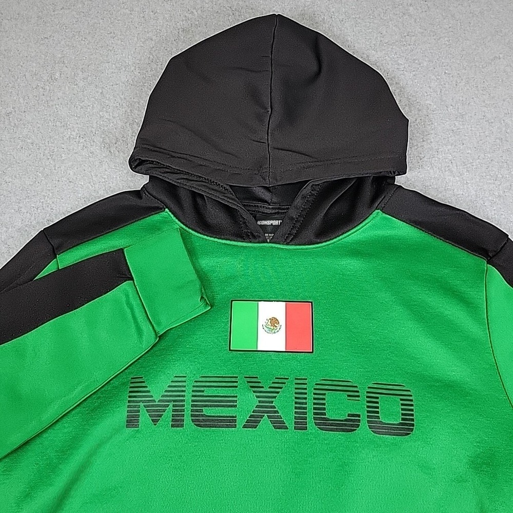 Mexico National Soccer Team Sweatshirt Hoodie Youth X-Large‎ Green Long Sleeve